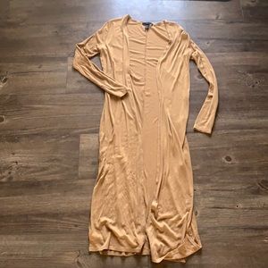 Mustard long duster cardigan